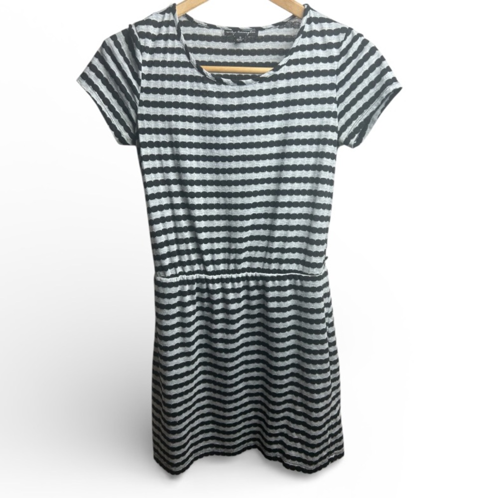 Dress S Black and Gray Patterned